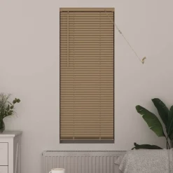 vidaXL Venetiaanse Blind Lichtbruin met Patroon 150 x 40 cm PVC
