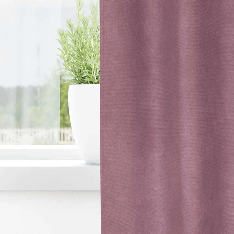 vidaXL Verduisterende gordijnen 2 pcs Donkerroze 140 x 140 cm Fluweel