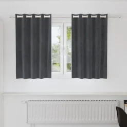 vidaXL Verduisterende gordijnen 2 pcs Lichtgrijs 140 x 140 cm Fluweel