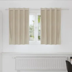 vidaXL Verduisterende gordijnen 2 pcs Crème 140 x 140 cm Fluweel