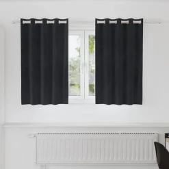vidaXL Verduisterende gordijnen 2 pcs Zwart 140 x 140 cm Fluweel