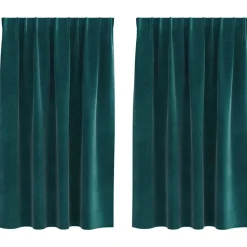vidaXL Verduisterende gordijnen 2 pcs Donkergroen 140 x 140 cm Fluweel