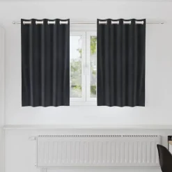vidaXL Verduisterende gordijnen 2 pcs Donkergrijs 140 x 140 cm Fluweel