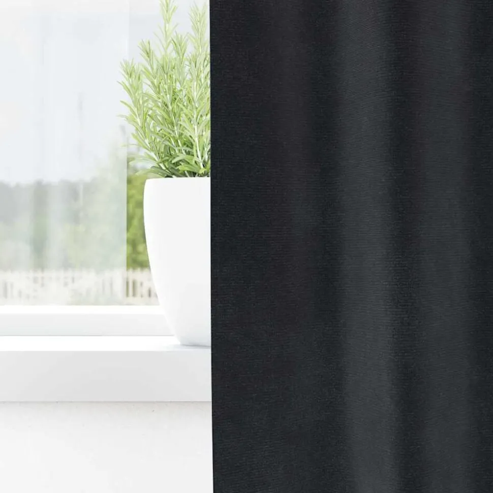 vidaXL Verduisterende gordijnen 2 pcs Donkergrijs 140 x 140 cm Fluweel