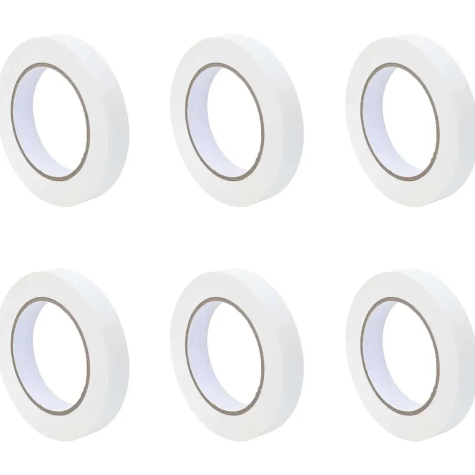 vidaXL Verf Maskertapes 6 pcs Wit 19mm x 50m Papier