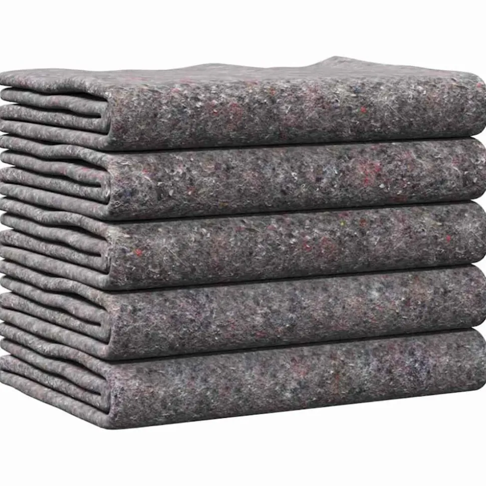 vidaXL Verhuisdekens 5 pcs Grijs 150 x 200 cm Stof