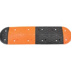 vidaXL Verkeersdrempel 129x32,5x4 rubber geel en zwart
