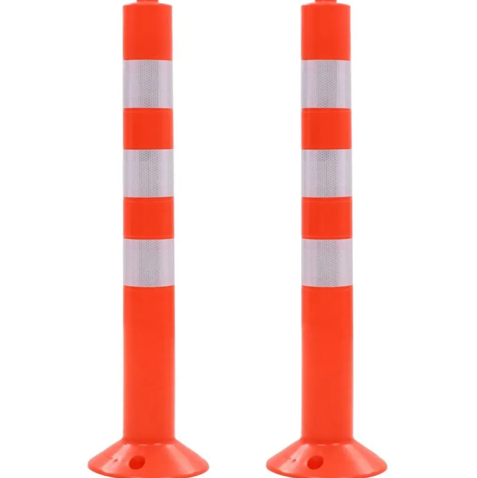 vidaXL Verkeerspalen 75 cm kunststof 2 st
