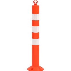 vidaXL Verkeerspalen met ketting 10 st 75 cm PE