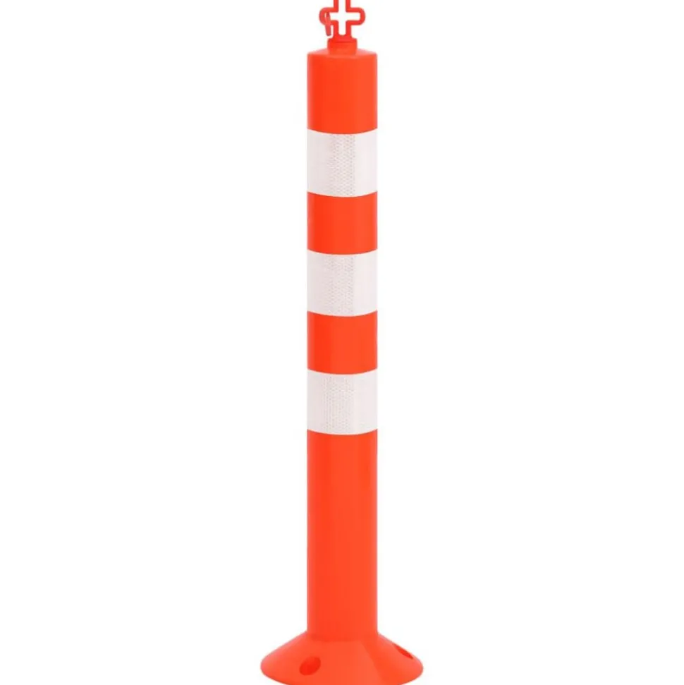 vidaXL Verkeerspalen met ketting 10 st 75 cm PE