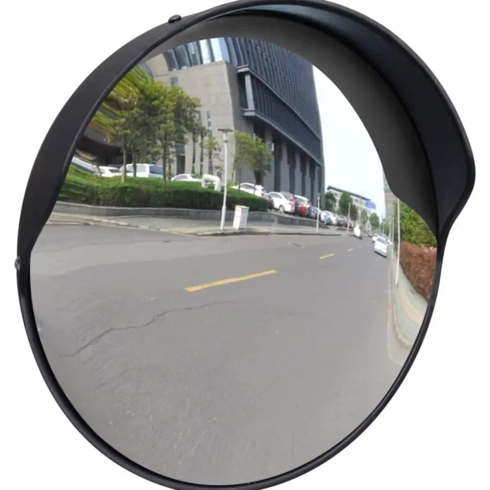 vidaXL Verkeersspiegel voor buiten 30 cm PC-kunststof zwart