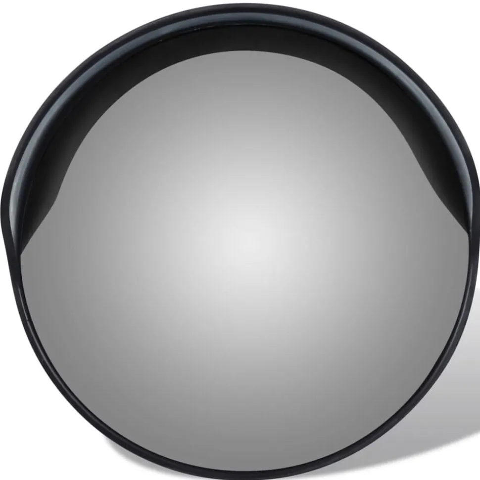 vidaXL Verkeersspiegel voor buiten 30 cm PC-kunststof zwart