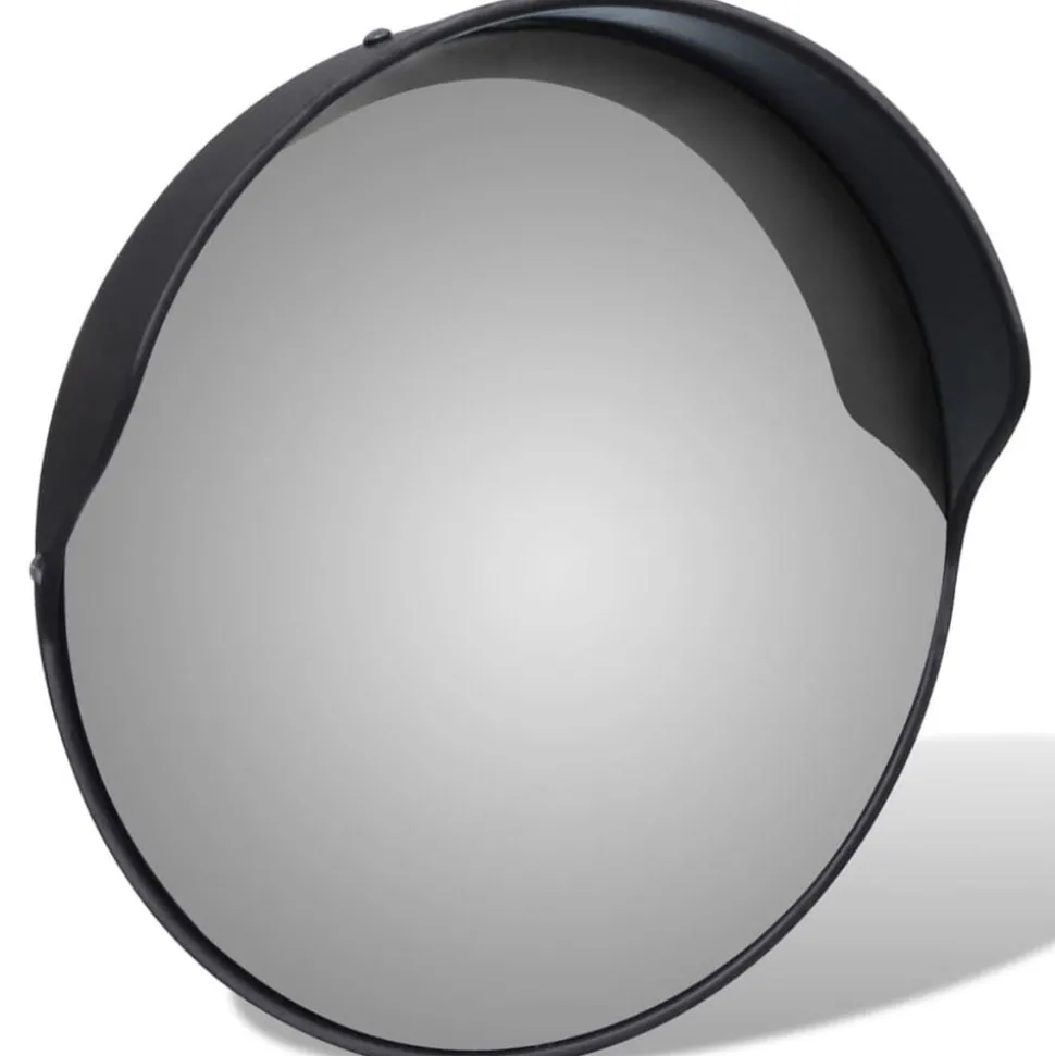 vidaXL Verkeersspiegel voor buiten 30 cm PC-kunststof zwart
