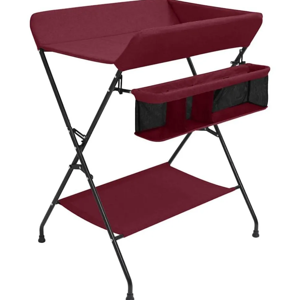 vidaXL Verschoontafel ijzer rood