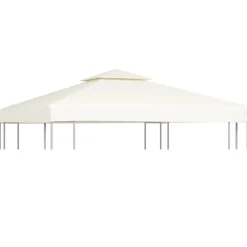 vidaXL Vervangend tentdoek prieel 310 g/m² 3x3 m crèmewit