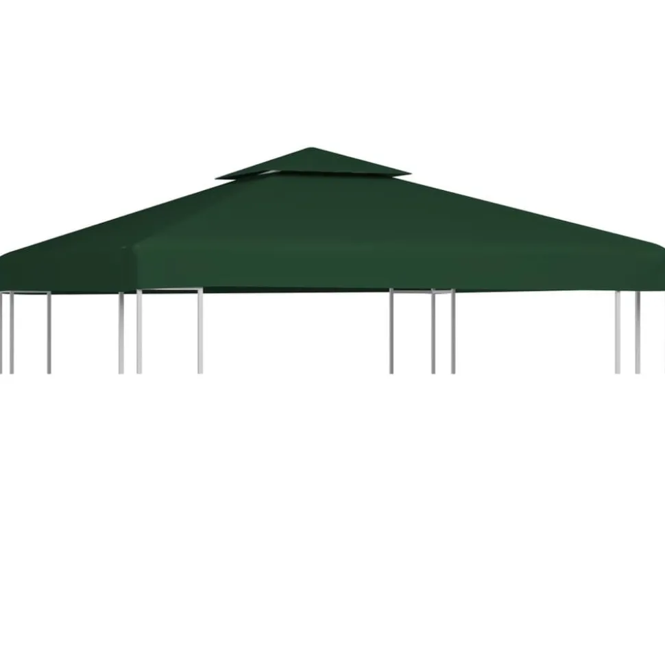 vidaXL Vervangend tentdoek prieel 310 g/m² 3x3 m groen