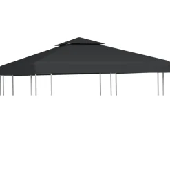 vidaXL Vervangend tentdoek prieel 310 g/m² 3x3 m donkergrijs