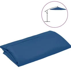 vidaXL Vervangingsdoek voor zweefparasol 300 cm azuurblauw