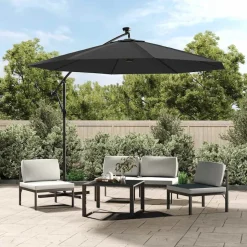 vidaXL Vervangingsdoek voor zweefparasol 300 cm antracietkleurig
