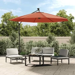 vidaXL Vervangingsdoek voor zweefparasol 300 cm terracottakleurig