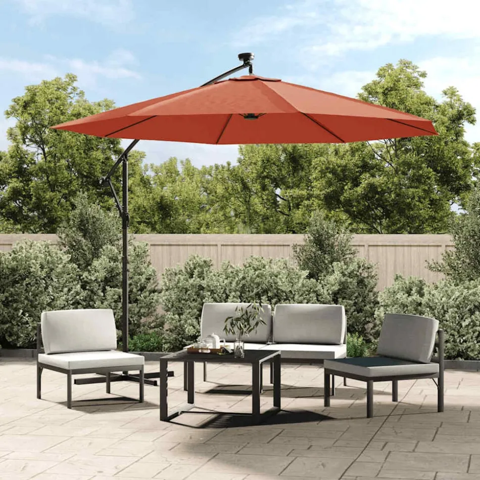 vidaXL Vervangingsdoek voor zweefparasol 300 cm terracottakleurig