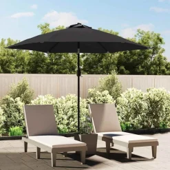 vidaXL Vervangingsdoek voor parasol 300 cm zwart