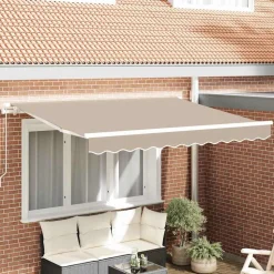 vidaXL Vervangingsdoek voor zonnescherm Beige 235 x 195 cm Polyester