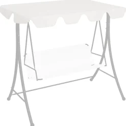 vidaXL Vervangingsluifel voor schommelbank 188/168x145/110 cm wit