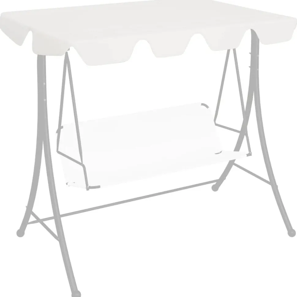 vidaXL Vervangingsluifel voor schommelbank 188/168x145/110 cm wit