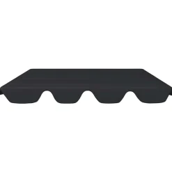 vidaXL Vervangingsluifel voor schommelbank 188/168x145/110 cm zwart