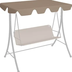 vidaXL Vervangingsluifel voor schommelbank 188/168x145/110 cm taupe