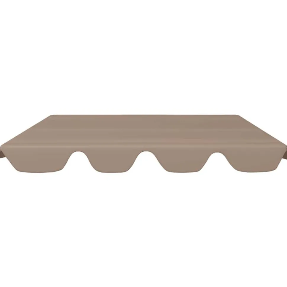 vidaXL Vervangingsluifel voor schommelbank 188/168x145/110 cm taupe