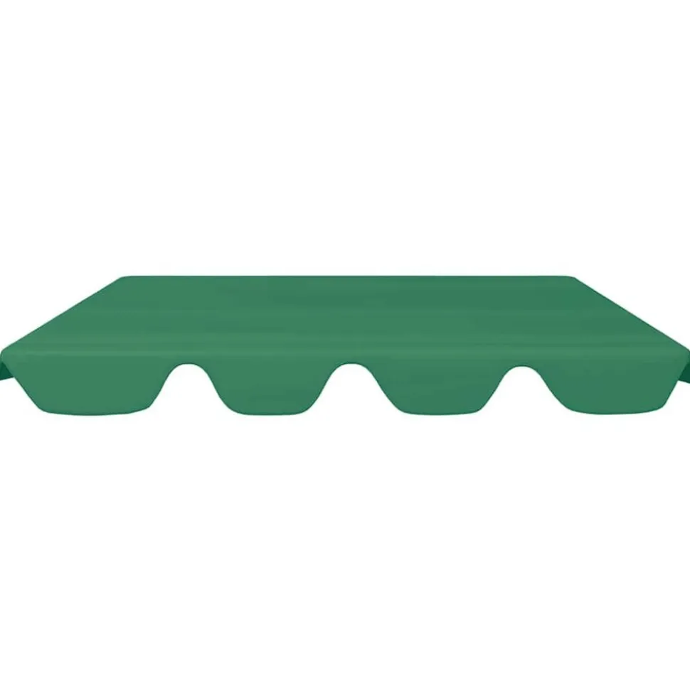 vidaXL Vervangingsluifel voor schommelbank 188/168x145/110 cm groen