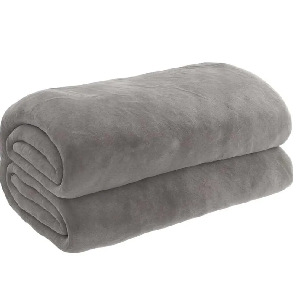 vidaXL Verzwaringsdeken met hoes 200x200 cm 9 kg stof grijs