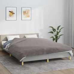vidaXL Verzwaringsdeken met hoes 200x200 cm 9 kg stof grijs