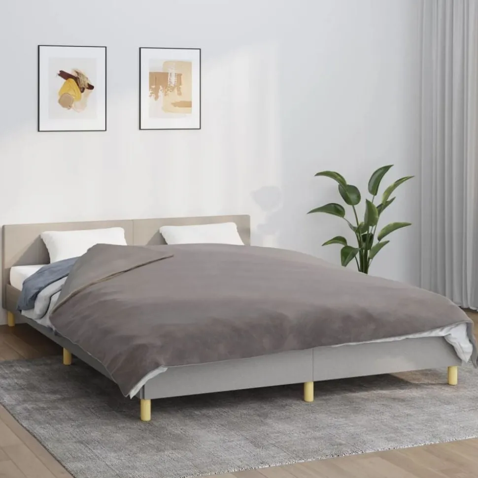 vidaXL Verzwaringsdeken met hoes 200x200 cm 13 kg stof grijs