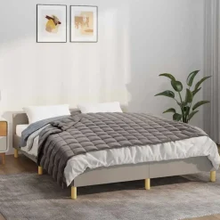 vidaXL Verzwaringsdeken 150x200 cm 11 kg stof grijs