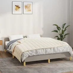 vidaXL Verzwaringsdeken 150x200 cm 11 kg stof lichtcrèmekleurig
