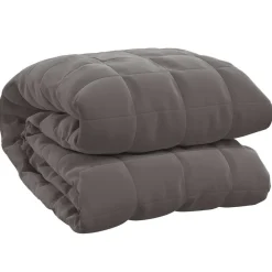 vidaXL Verzwaringsdeken 220x235 cm 15 kg stof grijs