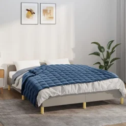 vidaXL Verzwaringsdeken 120x180 cm 9 kg stof blauw