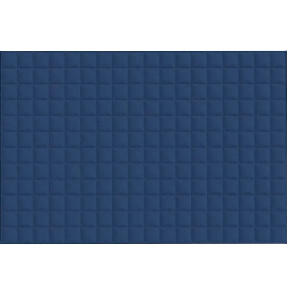 vidaXL Verzwaringsdeken 120x180 cm 5 kg stof blauw