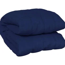 vidaXL Verzwaringsdeken 120x180 cm 9 kg stof blauw