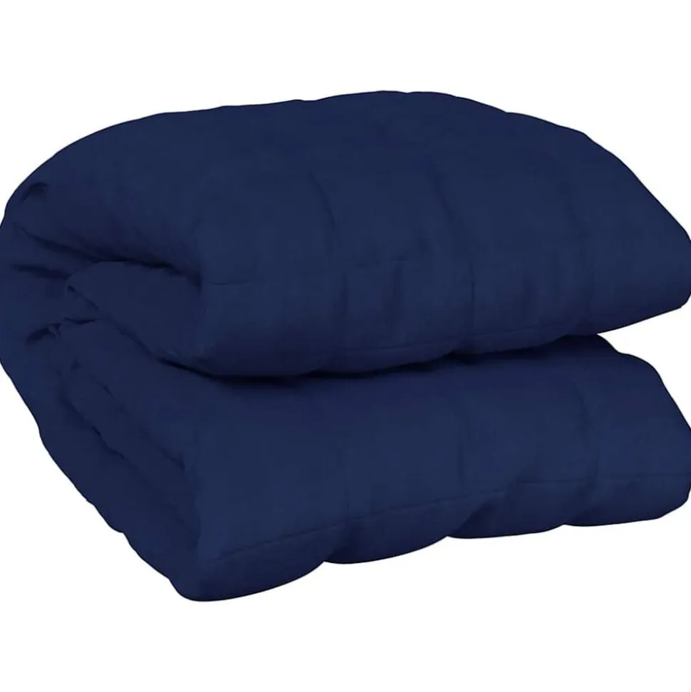 vidaXL Verzwaringsdeken 200x200 cm 13 kg stof blauw