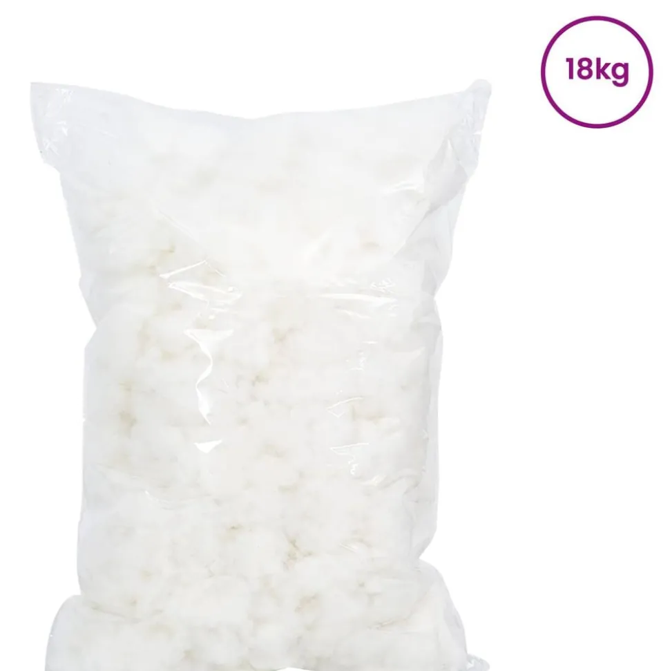 vidaXL Vezelvulling Wit 18 kg Polyester