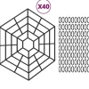 vidaXL Vijverbeschermers 40 st polypropeen zwart