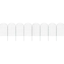 vidaXL Vijverhekken Set 8 pcs Groen 50 x 80 cm Staal
