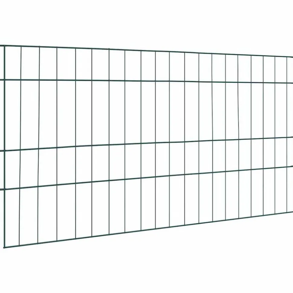 vidaXL Vijverhekken Set 5 pcs Groen 100 x 50 cm Staal
