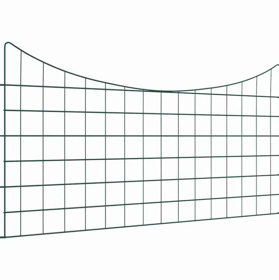 vidaXL Vijverhekken Set 5 pcs Groen 100 x 50 cm Staal