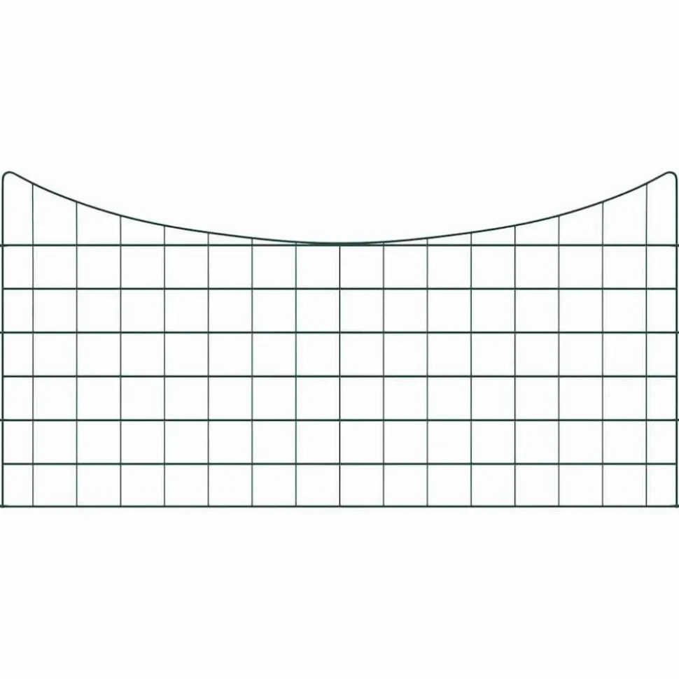 vidaXL Vijverhekken Set 5 pcs Groen 100 x 50 cm Staal