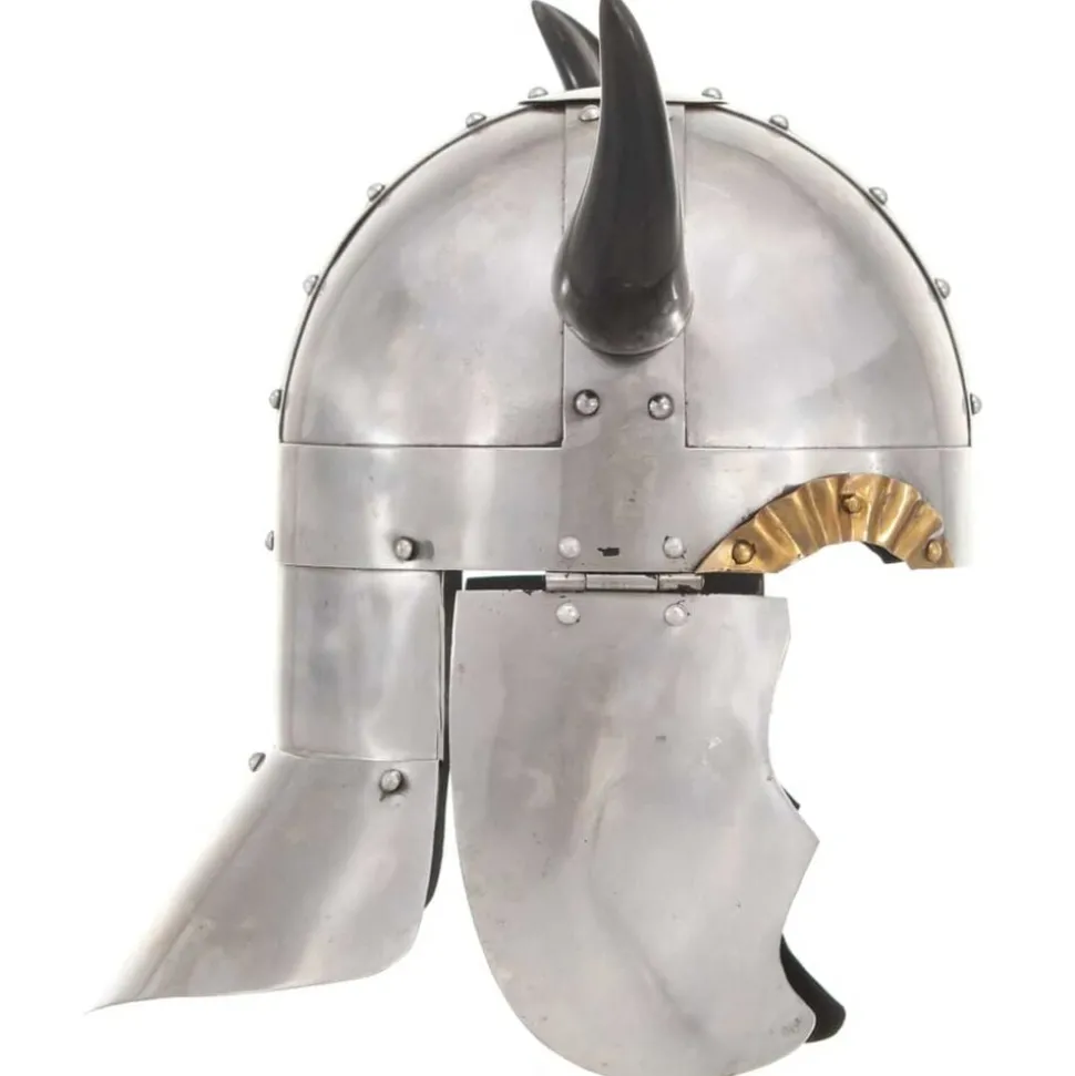 vidaXL Vikinghelm fantasie LARP staal zilverkleurig